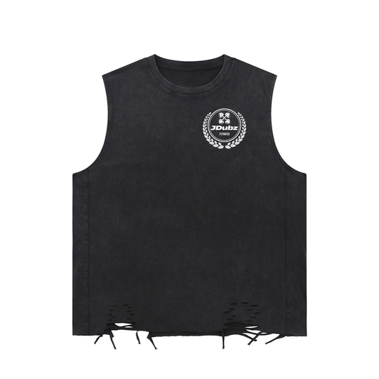 Men's Ripped Cutoff w/ White Logo